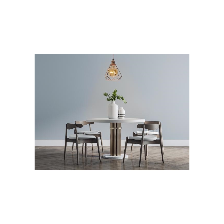 Lampadario a sospensione con filo 1xE27/60W/230V diametro 22 cm rame
