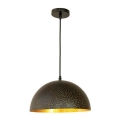 Lampadario a sospensione con filo 1xE27/60W/230V diametro 30 cm nero