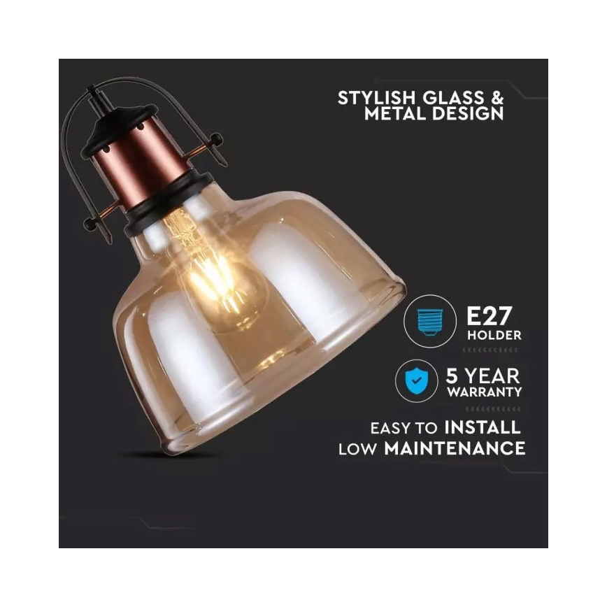 Lampadario a sospensione con filo 1xE27/60W/230V