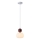Lampadario a sospensione con filo 1xG9/7W/230V bianco/marrone