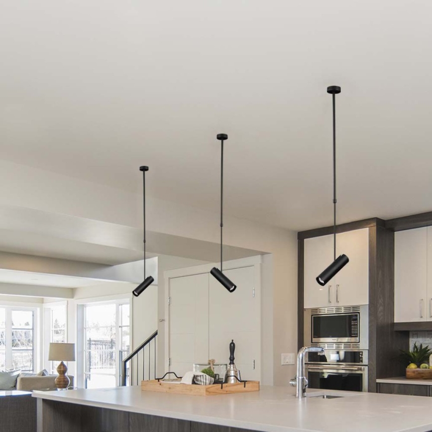 Lampadario a sospensione con filo 1xGU10/35W/230V nero