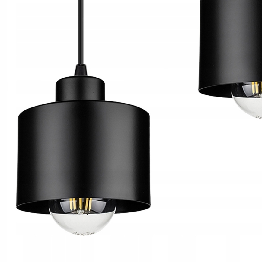 Lampadario a sospensione con filo 3xE27/35W/230V nero