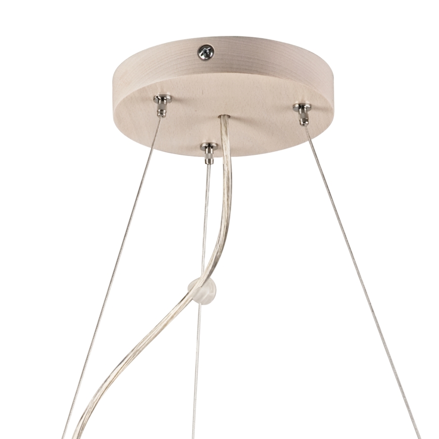 Lampadario a sospensione con filo 3xE27/60W/230V ø 47 cm pino - FSC certificato