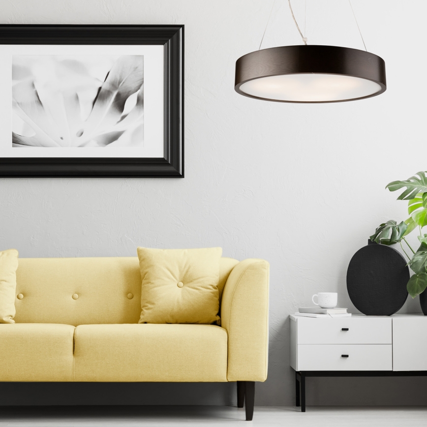 Lampadario a sospensione con filo 3xE27/60W/230V ø 47 cm pino - FSC certificato