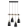Lampadario a sospensione con filo 4xE27/60W/230V nero