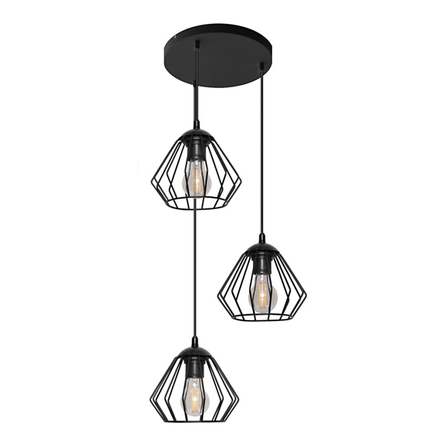 Lampadario a sospensione con filo AGAT 3xE27/15W/230V
