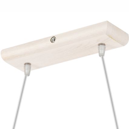 Lampadario a sospensione con filo AIDA 2xE27/60W/230V quercia