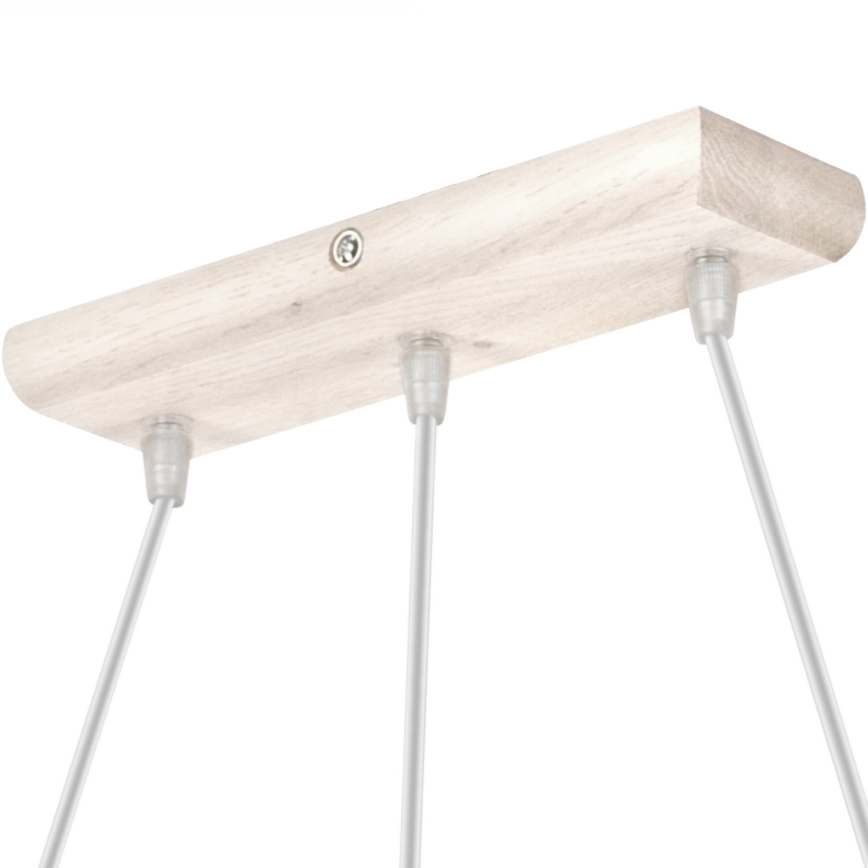 Lampadario a sospensione con filo AIDA 3xE27/60W/230V quercia