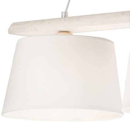 Lampadario a sospensione con filo AIDA 3xE27/60W/230V quercia