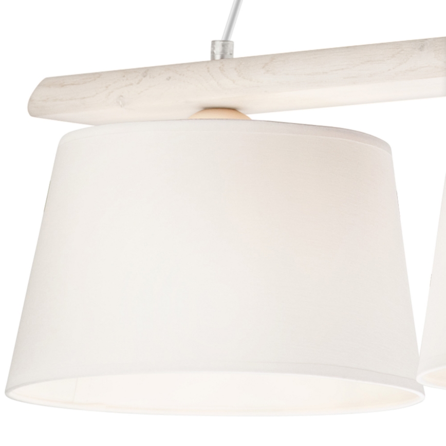 Lampadario a sospensione con filo AIDA 3xE27/60W/230V quercia