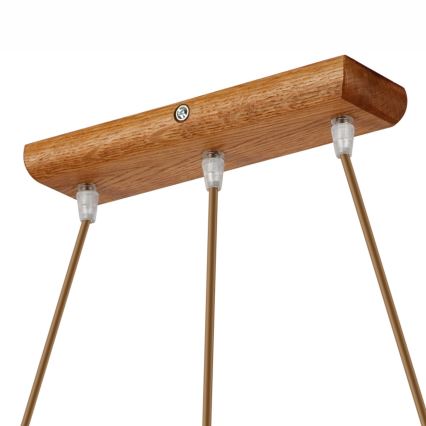 Lampadario a sospensione con filo AIDA 3xE27/60W/230V quercia