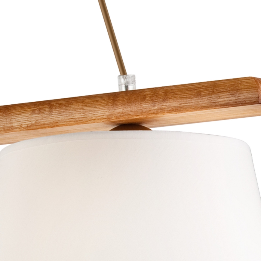 Lampadario a sospensione con filo AIDA 3xE27/60W/230V quercia