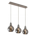 Lampadario a sospensione con filo AKSO 3xE14/40W/230V cromo opaco