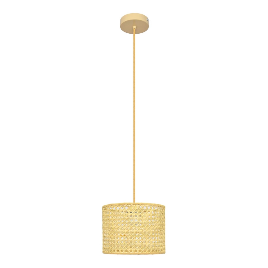 Lampadario a sospensione con filo ALBA 1xE27/15W/230V diametro 20 cm rattan