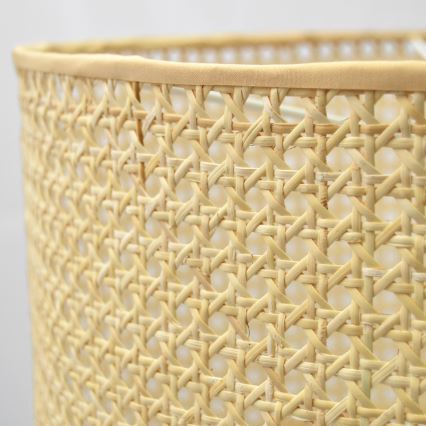 Lampadario a sospensione con filo ALBA 1xE27/15W/230V diametro 45 cm rattan/nero