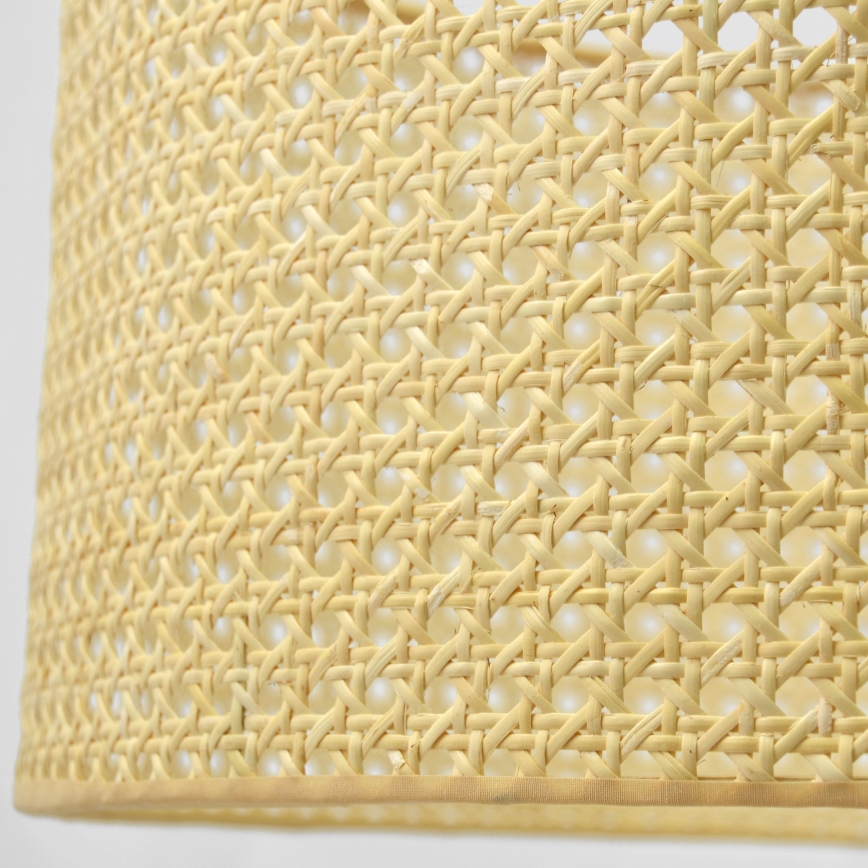 Lampadario a sospensione con filo ALBA 1xE27/15W/230V diametro 45 cm rattan/nero