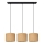 Lampadario a sospensione con filo ALBA 3xE27/15W/230V marrone/nero