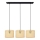 Lampadario a sospensione con filo ALBA 3xE27/15W/230V rattan/nero