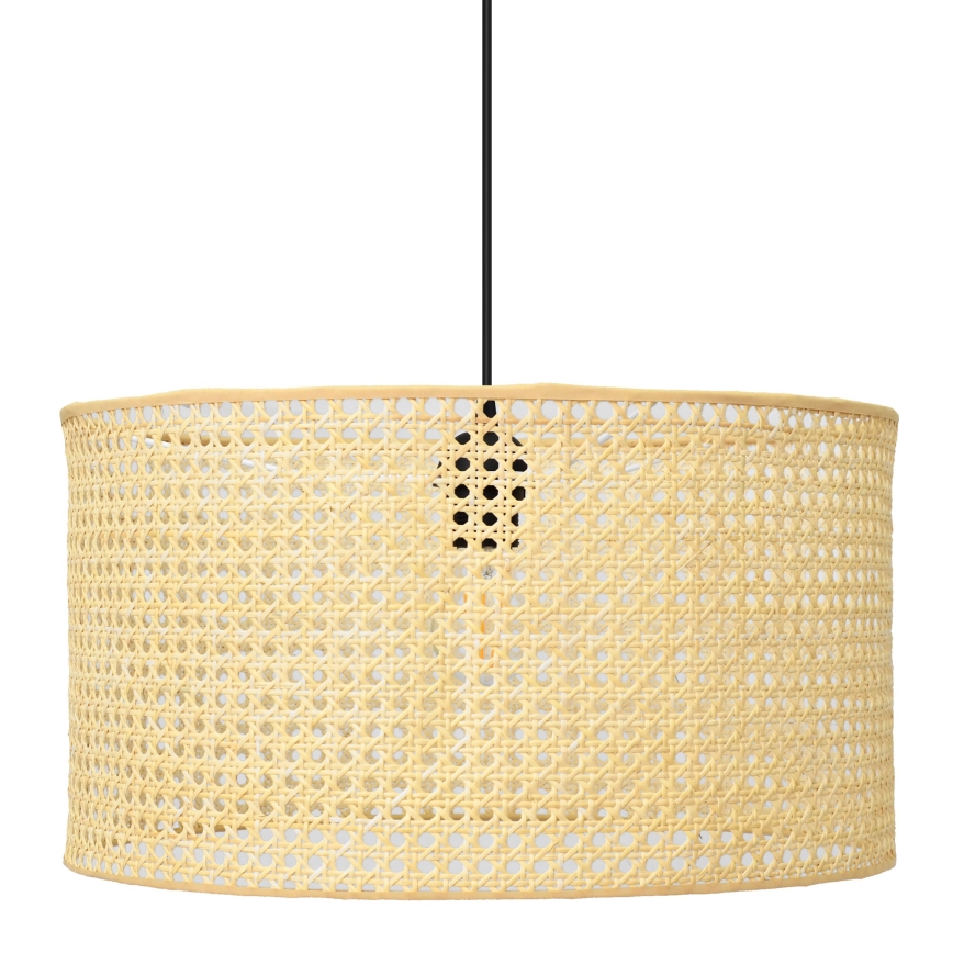 Lampadario a sospensione con filo ALBA 3xE27/15W/230V rattan/nero