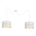 Lampadario a sospensione con filo ALDO 2xE27/60W/230V ragno bianco