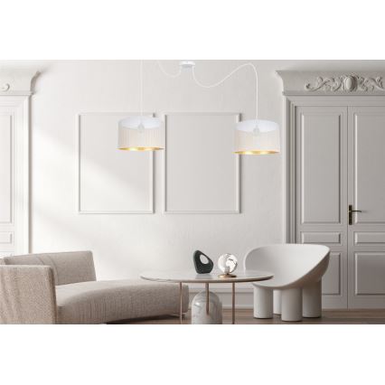 Lampadario a sospensione con filo ALDO 2xE27/60W/230V ragno bianco