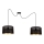 Lampadario a sospensione con filo ALDO 2xE27/60W/230V ragno nero