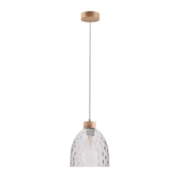 Lampadario a sospensione con filo ALESSANDRO 1xE27/60W/230V quercia