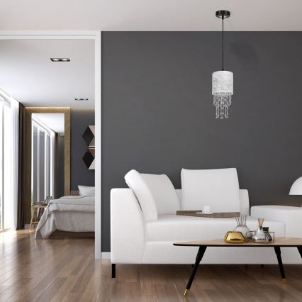 Lampadario a sospensione con filo ALMERIA 1xE27/60W/230V
