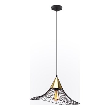 Lampadario a sospensione con filo ALURA 1xE27/60W/230V diametro 50 cm nero