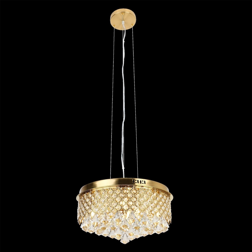 Lampadario a sospensione con filo AMAPOLI 7xG9/28W/230V diametro 45 cm oro