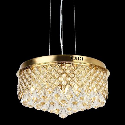 Lampadario a sospensione con filo AMAPOLI 7xG9/28W/230V diametro 45 cm oro