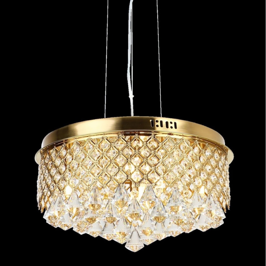 Lampadario a sospensione con filo AMAPOLI 7xG9/28W/230V diametro 45 cm oro