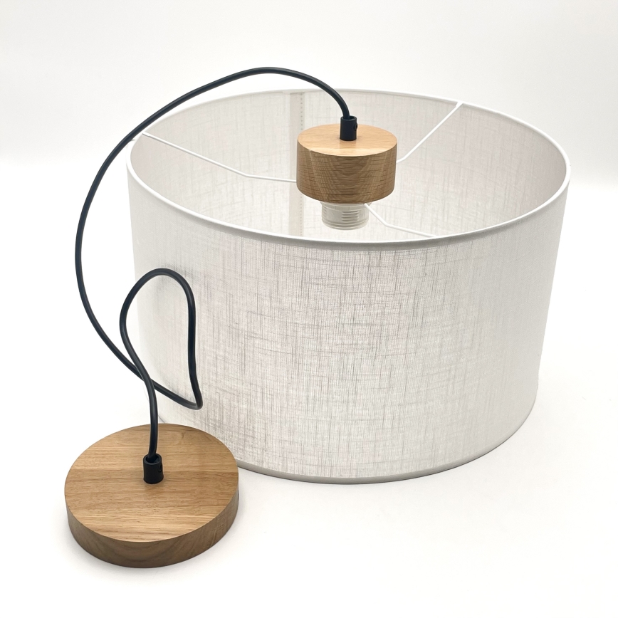 Lampadario a sospensione con filo ANTONIO 1xE27/60W/230V, quercia