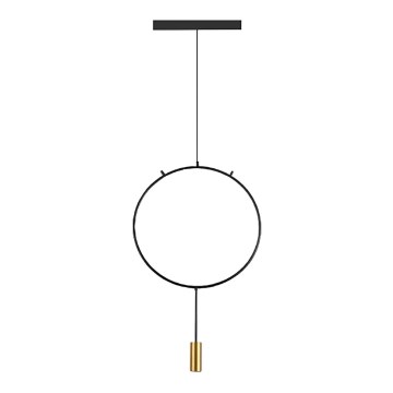 Lampadario a sospensione con filo ARCADE 1xGU10/5W/230V nero/oro