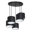 Lampadario a sospensione con filo ARDEN 5xE27/60W/230V nero/bianco