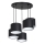 Lampadario a sospensione con filo ARDEN 5xE27/60W/230V nero/bianco