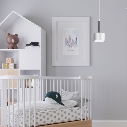 Lampadario a sospensione con filo ARENA 1xGX53/11W/230V bianco/cromo lucido