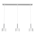 Lampadario a sospensione con filo ARENA 3xGX53/11W/230V bianco/cromo lucido