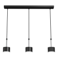Lampadario a sospensione con filo ARENA 3xGX53/11W/230V nero/cromo lucido