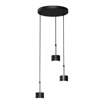 Lampadario a sospensione con filo ARENA 3xGX53/11W/230V nero/cromo lucido