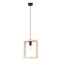 Lampadario a sospensione con filo ARIES 1xE27/15W/230V faggio/beige