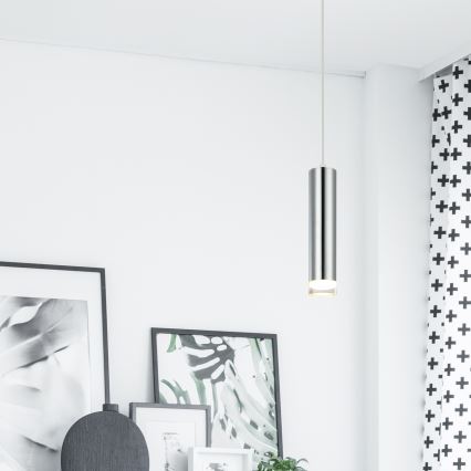 Lampadario a sospensione con filo ARMIN 1xGU10/10W/230V cromo lucido