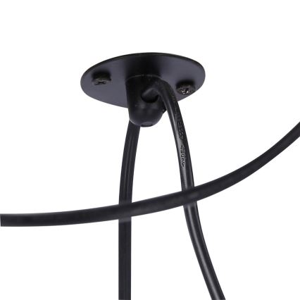 Lampadario a sospensione con filo ASSAM 3xE27/60W/230V nero