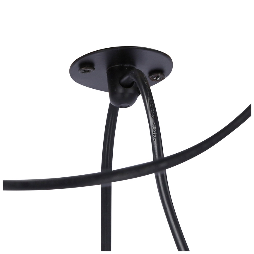Lampadario a sospensione con filo ASSAM 3xE27/60W/230V nero