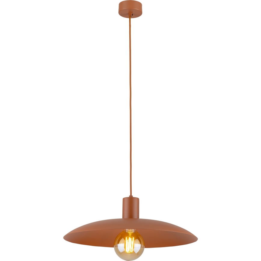 Lampadario a sospensione con filo ASTRA 1xE27/15W/230V diametro 41 cm color mattone