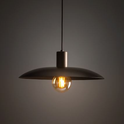 Lampadario a sospensione con filo ASTRA 1xE27/15W/230V diametro 41 cm marrone