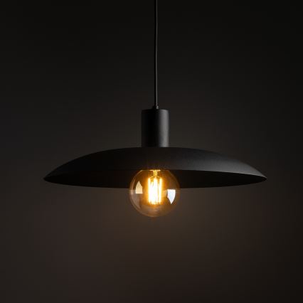 Lampadario a sospensione con filo ASTRA 1xE27/15W/230V diametro 41 cm nero