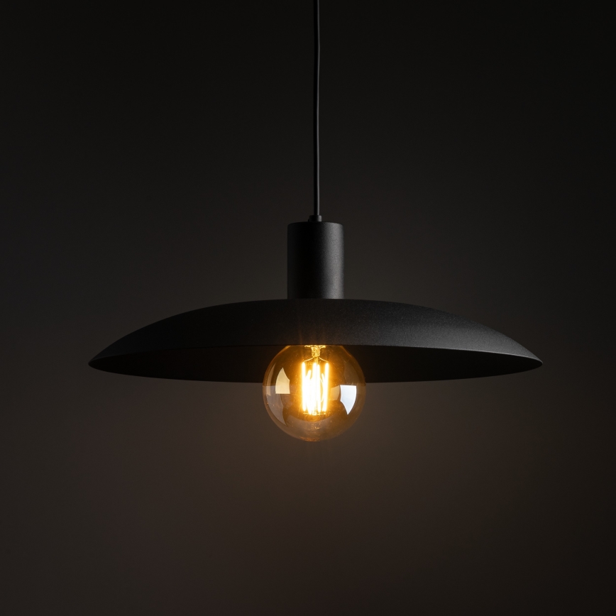 Lampadario a sospensione con filo ASTRA 1xE27/15W/230V diametro 41 cm nero