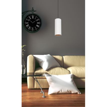 Lampadario a sospensione con filo AVALO 1xE27/60W/230V bianco