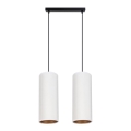 Lampadario a sospensione con filo AVALO 2xE27/60W/230V bianco